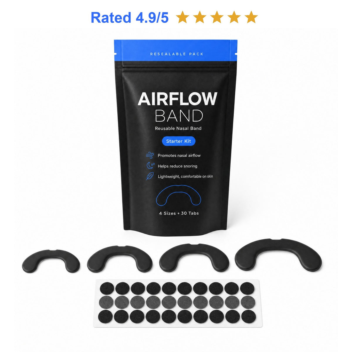 AirFlow Band Starter Kit: 4 bands, 30 tabs