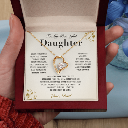 To My Daughter - Love You Forever Necklace