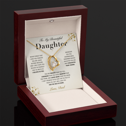 To My Daughter - Love You Forever Necklace