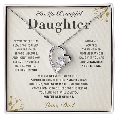 To My Daughter - Love You Forever Necklace