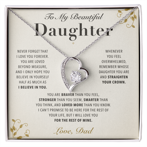 To My Daughter - Love You Forever Necklace