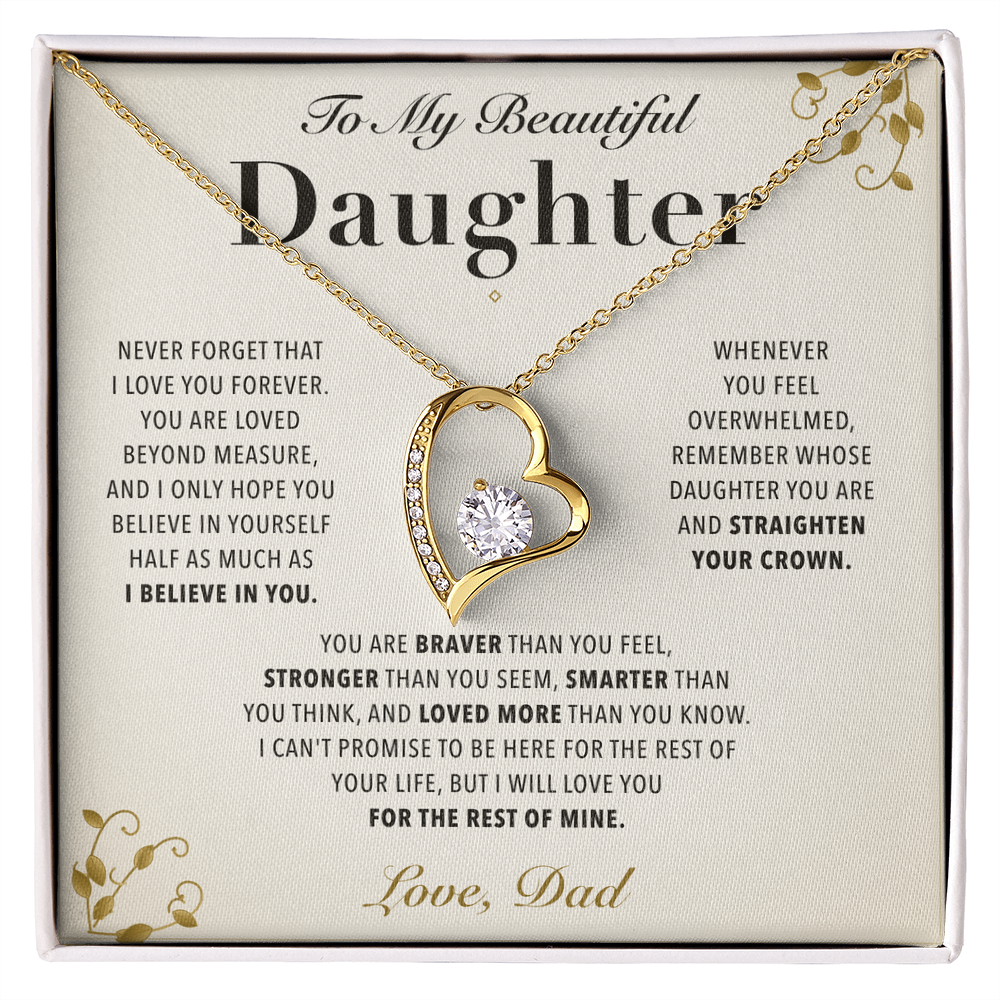 To My Daughter - Love You Forever Necklace