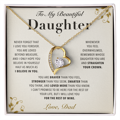 To My Daughter - Love You Forever Necklace