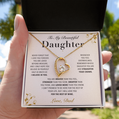 To My Daughter - Love You Forever Necklace