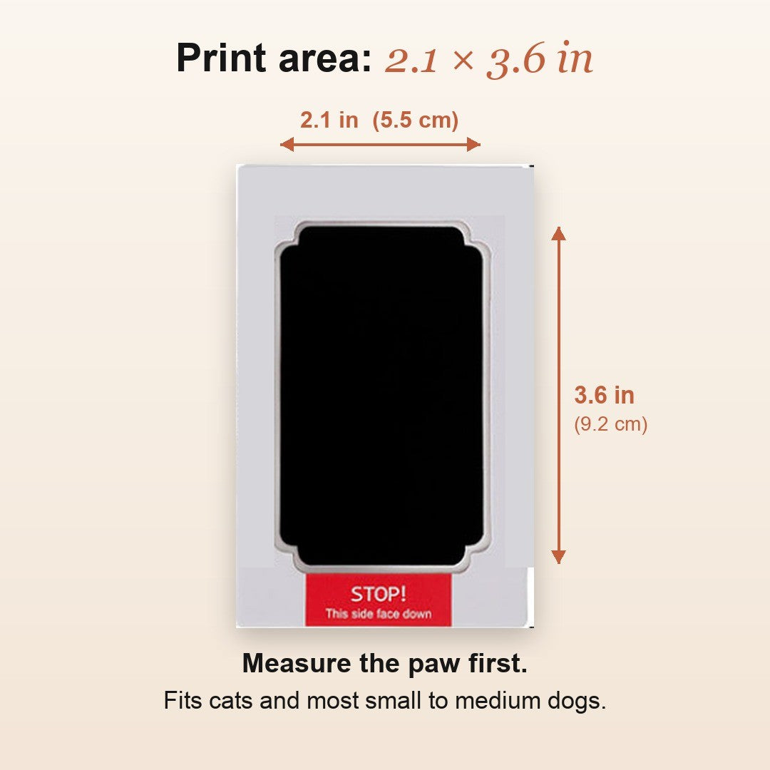 Print area 2.1 x 3.6 inches: fits cats and most small to medium dogs